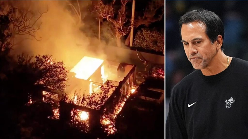 Heat coach’s home engulfed in flames in Florida