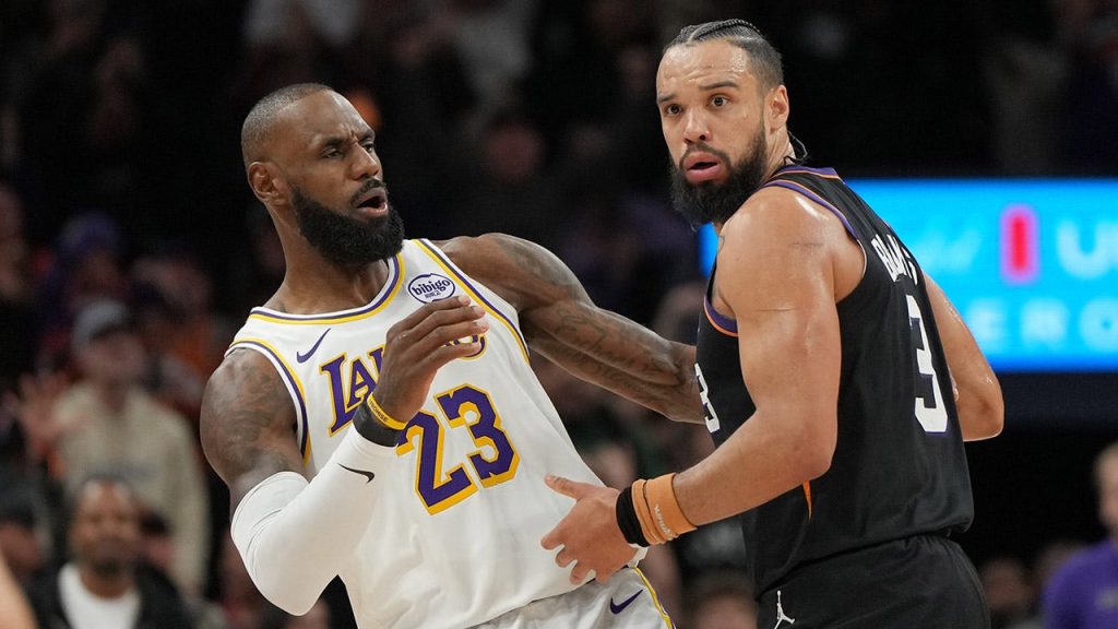 LeBron James, Dillon Brooks clash in Lakers win over Suns